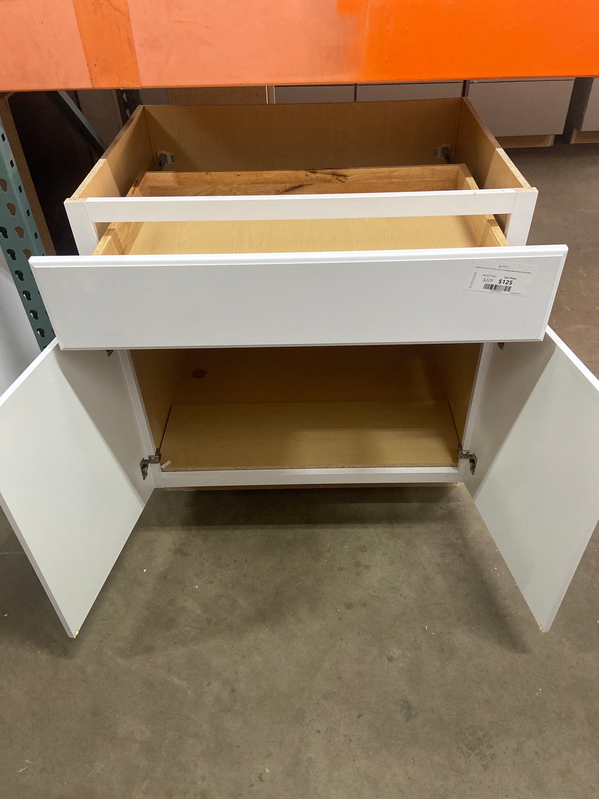Hampton 33 in. W x 24 in. D x 34.5 in. H Assembled Base Cabinet in Satin White