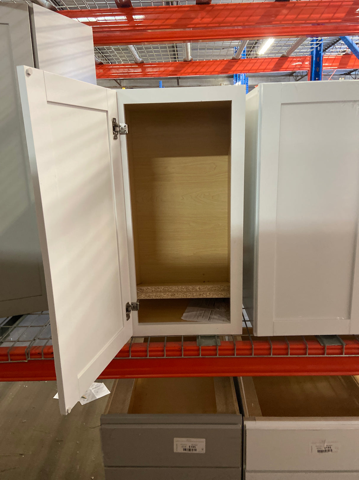 Westfield Feather White Shaker Stock Assembled Wall Kitchen Cabinet (15 in. W x 12 in. D x 30 in. H)