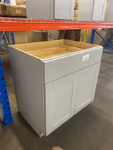 Shaker 33 in. W x 24 in. D x 34.5 in. H Assembled Base Cabinet in Dove Gray