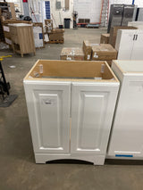 Everdean 25 in. W x 19 in. D x 34 in. H Single Sink Freestanding Bath Vanity in White without Top