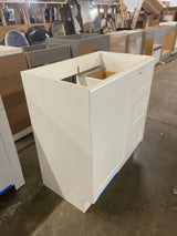 Bannister 31 in. W x 19 in. D x 35 in. H Single Sink Freestanding Bath Vanity in White without Top