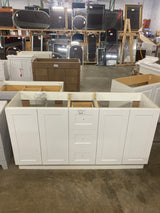 Bannister 61 in. Double Sink White Bath Vanity without Top
