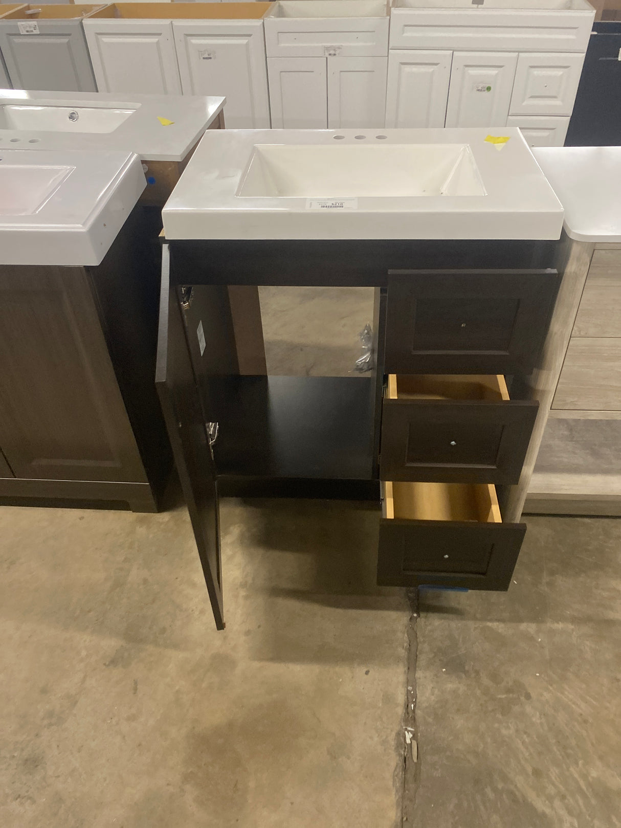 Bannister 31 in. Single Sink Dusk Bath Vanity with White Cultured Marble Top (Assembled)