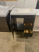 Bannister 31 in. Single Sink Dusk Bath Vanity with White Cultured Marble Top (Assembled)