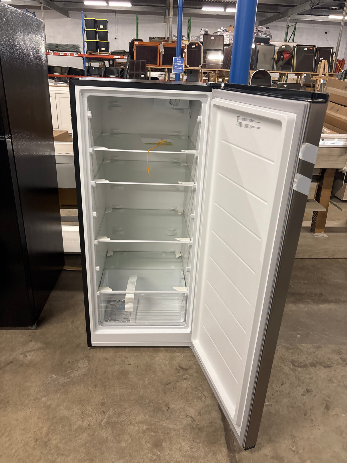 7.1 cu. ft. Manual Defrost Convertible Upright Freezer in Stainless Steel Look