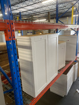 Shaker 36 in. W x 12 in. D x 42 in. H Assembled Wall Kitchen Cabinet in Satin White