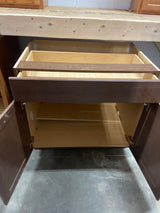 Benton Assembled 36x34.5x24 in. Base Cabinet with Soft Close Full Extension Drawer in Butterscotch