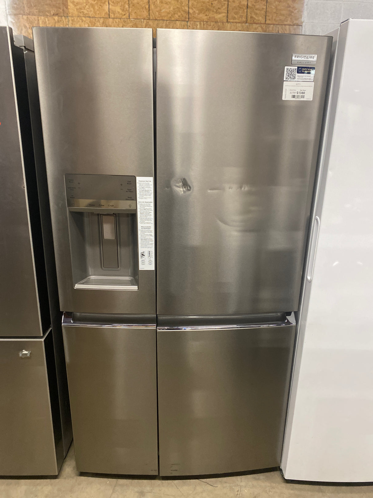 Gallery 36 in. 22 cu. ft. Counter-Depth 4-Door Refrigerator in Smudge-Proof Stainless Steel, ENERGY STAR