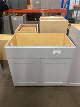 Shaker 36 in. W x 21 in. D x 34.5 in. H Assembled Bath Sink Base Cabinet in Dove Gray