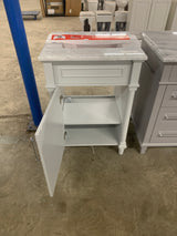 Aberdeen 24 in. Single Sink Freestanding Dove Gray Bath Vanity with Carrara Marble Top (Assembled)