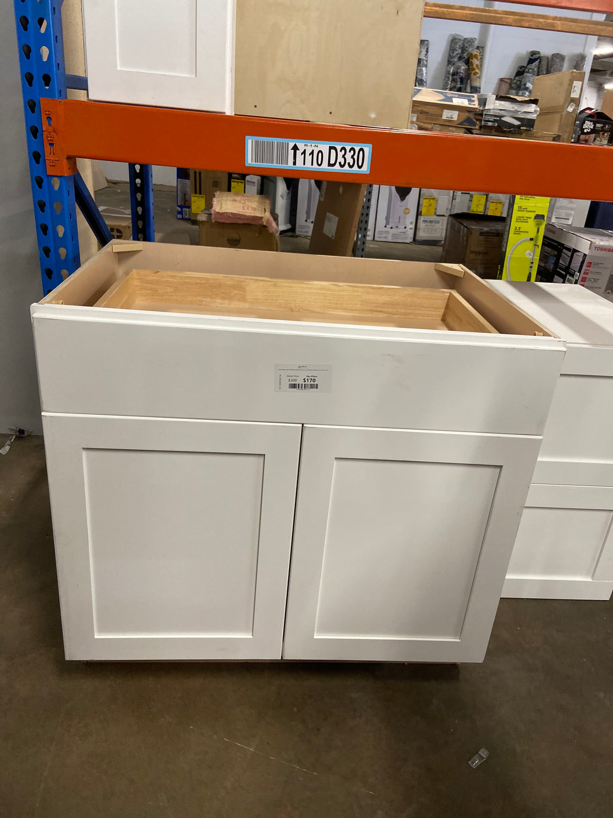 Avondale Shaker Alpine White Ready to Assemble Plywood 36 in Base Kitchen Cabinet (36 in W x 34.5 in H x 24 in D)