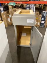 Courtland 15 in. W x 24 in. D x 34.5 in. H Assembled Shaker Base Kitchen Cabinet in Sterling Gray