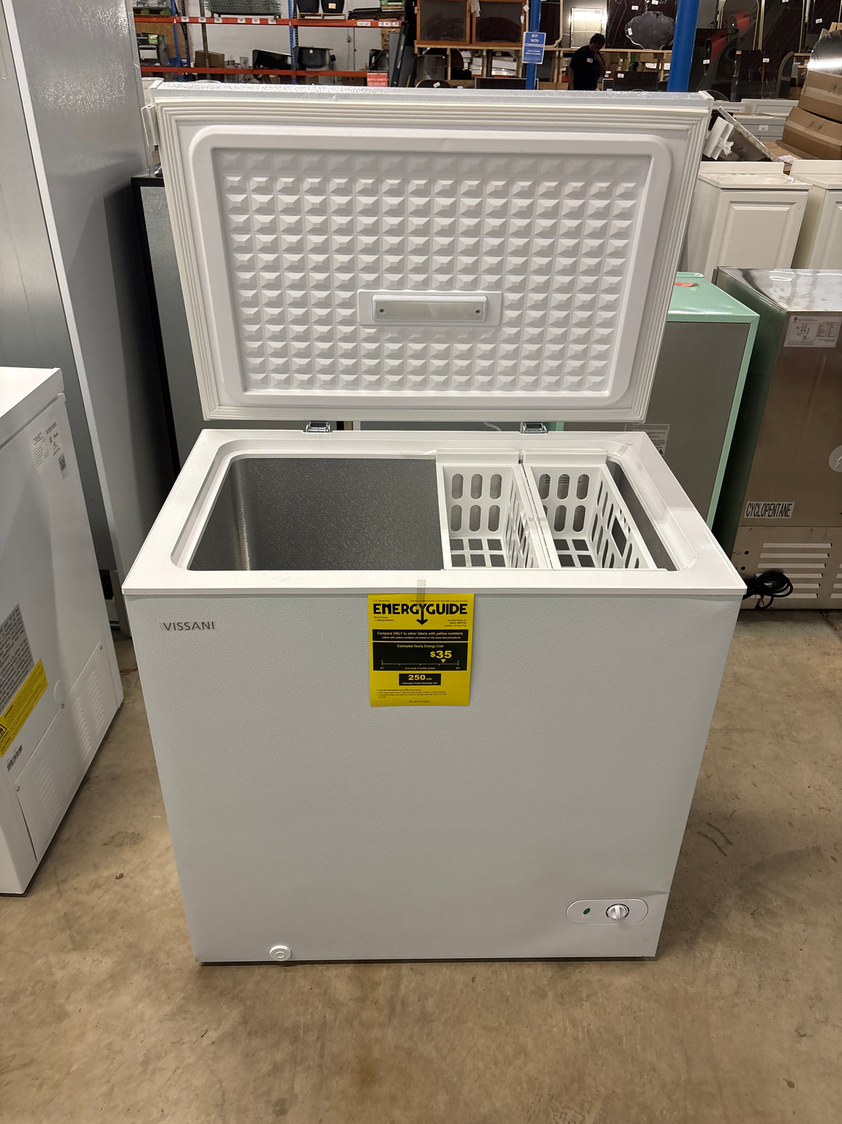 7.0 cu. ft. Manual Defrost Chest Freezer with LED Light in White Garage Ready