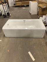 Maui 60 in. x 30 in. Soaking Bathtub with Left Drain in White