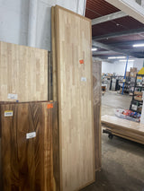 8 ft. L x 25 in. D Unfinished Hevea Solid Wood Butcher Block Countertop With Square Edge
