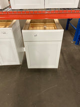 Westfield Feather White Shaker Stock Assembled Base Kitchen Cabinet (24 in. W x 23.75 in. D x 35 in. H)