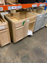 36 in. W x 24 in. D x 34.5 in. H Assembled Blind Corner Base Kitchen Cabinet in Unfinished with Recessed Panel