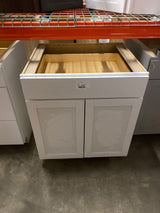 Westfield Feather White Shaker Stock Assembled Base Kitchen Cabinet (30 in. W x 23.75 in. D x 35 in. H)