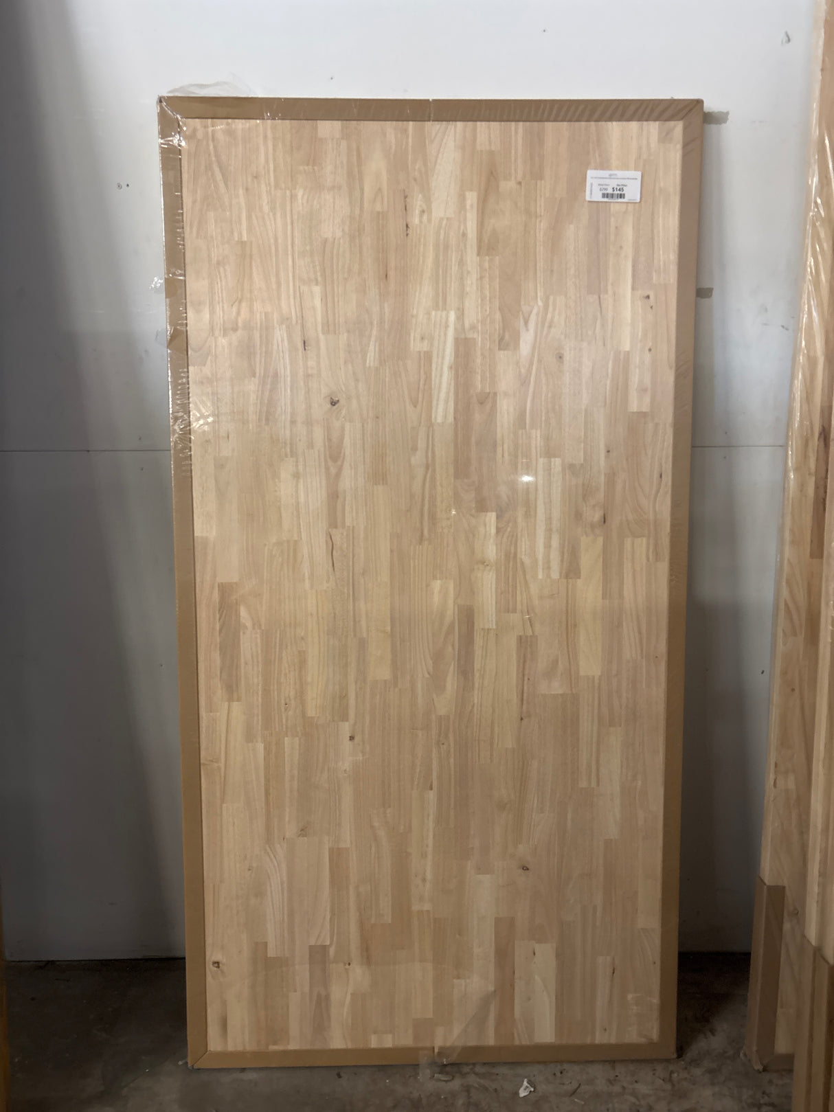 6 ft. L x 39 in. D Unfinished Hevea Butcher Block Island Countertop in With Standard Edge