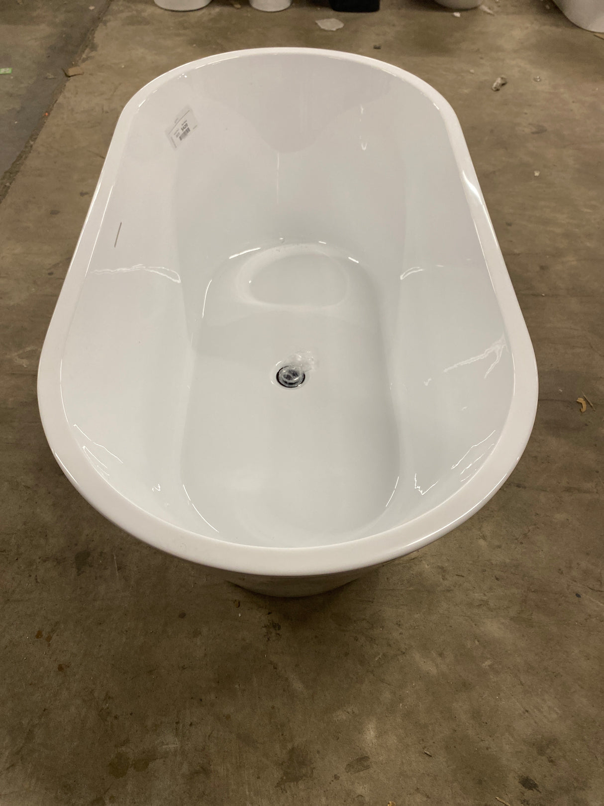 51 in. x 27.5 in. Acrylic Free Standing Soaking Bathtub Modern Flatbottom Freestanding Alone Soaker Bathtub in White