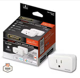 15 Amp 120-Volt Indoor Smart Plug & Timer Wi-Fi Bluetooth Single Outlet Powered by Hubspace (2-Pack)