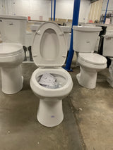 2-piece 1.1 GPF/1.6 GPF High Efficiency Dual Flush Complete Elongated Toilet in White, Seat Included