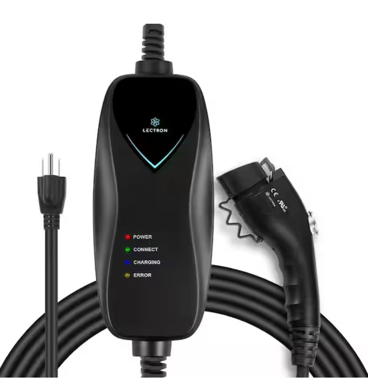 Level 1 Portable J1772 EV Charger - ETL Certified 110-Volt, 15 Amp 16 ft. Extension Cord, J1772 Cable and NEMA 5-15 Plug