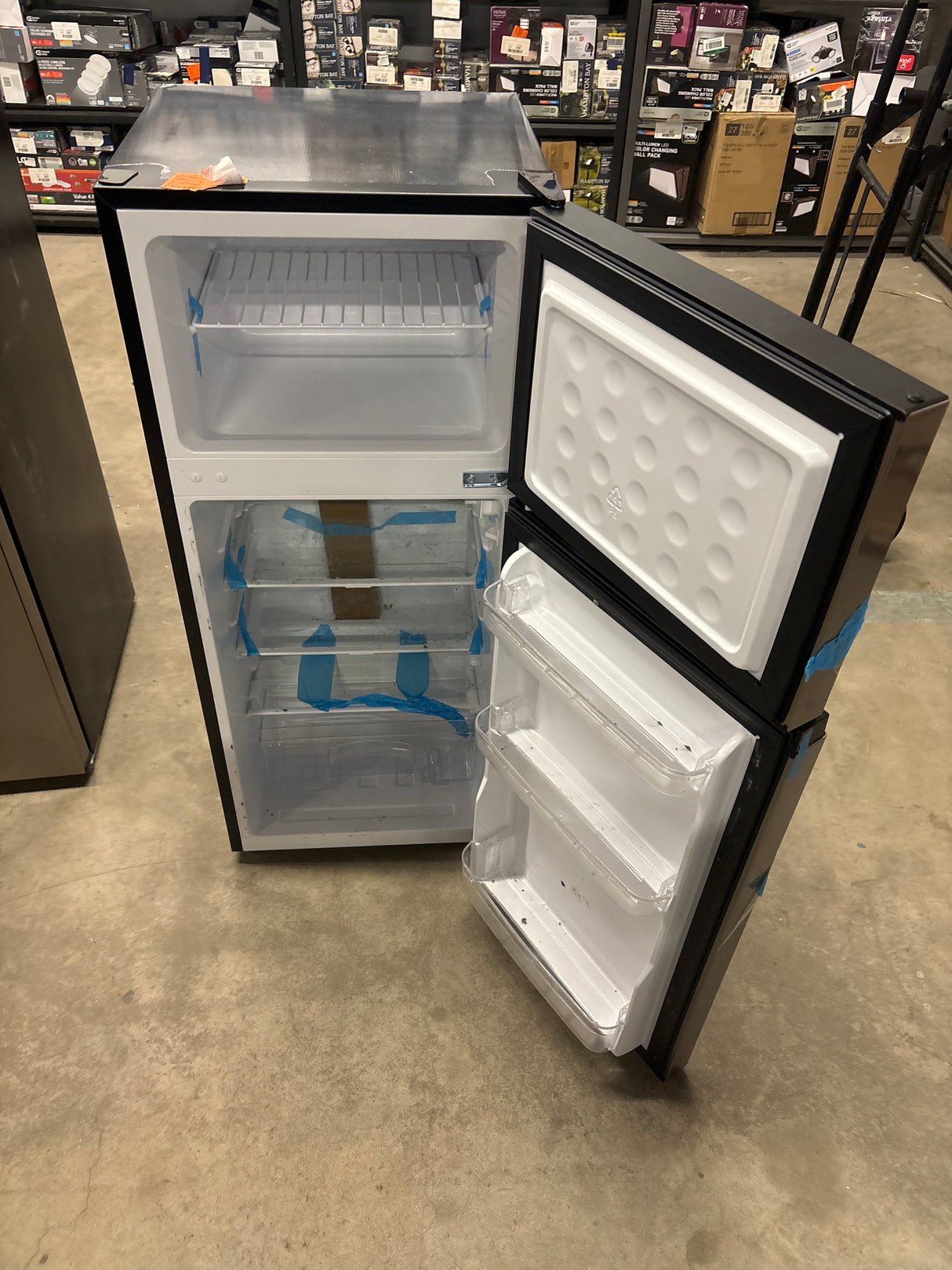 4.5 cu. ft. 2-Door Mini Refrigerator in Platinum Steel with Freezer