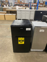 18.90 in. 3.1 cu. ft. Mini Refrigerator 2-Door in Black with Compact Freezer and Adjustable Glass Shelf