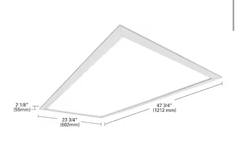 2 ft. x 4 ft. 4500 Lumens Integrated LED Flat Panel Light 4000K