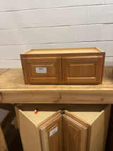 Hampton 30 in. W x 12 in. D x 12 in. H Assembled Wall Bridge Kitchen Cabinet in Medium Oak