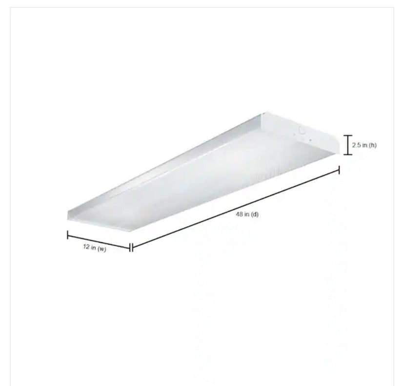 4 ft. White 2-Light Residential Fluorescent Wraparound Light