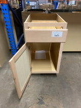 Hampton Unfinished Beech Recessed Panel Stock Assembled Base Kitchen Cabinet (18 in. x 34.5 in. x 24 in.)