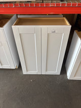 Shaker 27 in. W x 12 in. D x 36 in. H Assembled Wall Kitchen Cabinet in Satin White