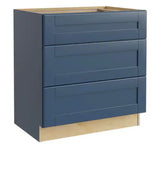 Richmond Valencia Blue Plywood Shaker Ready to Assemble Drwer Base Kitchen Cabinet Sft Cls 24 in W x 24 in D x 34.5 in H