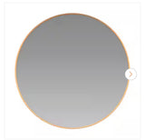 20 in. W x 20 in. H Modern Round Gold Wall Mounted Mirror