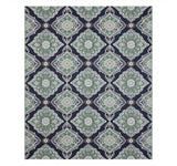 Oak Hill Blue 8 ft. x 10 ft. Medallion Indoor/Outdoor Area Rug