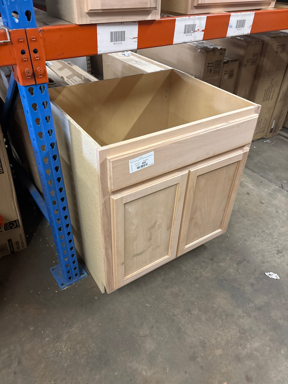 Hampton Assembled 30x34.5x24 in. Sink Base Cabinet in Unfinished Beech