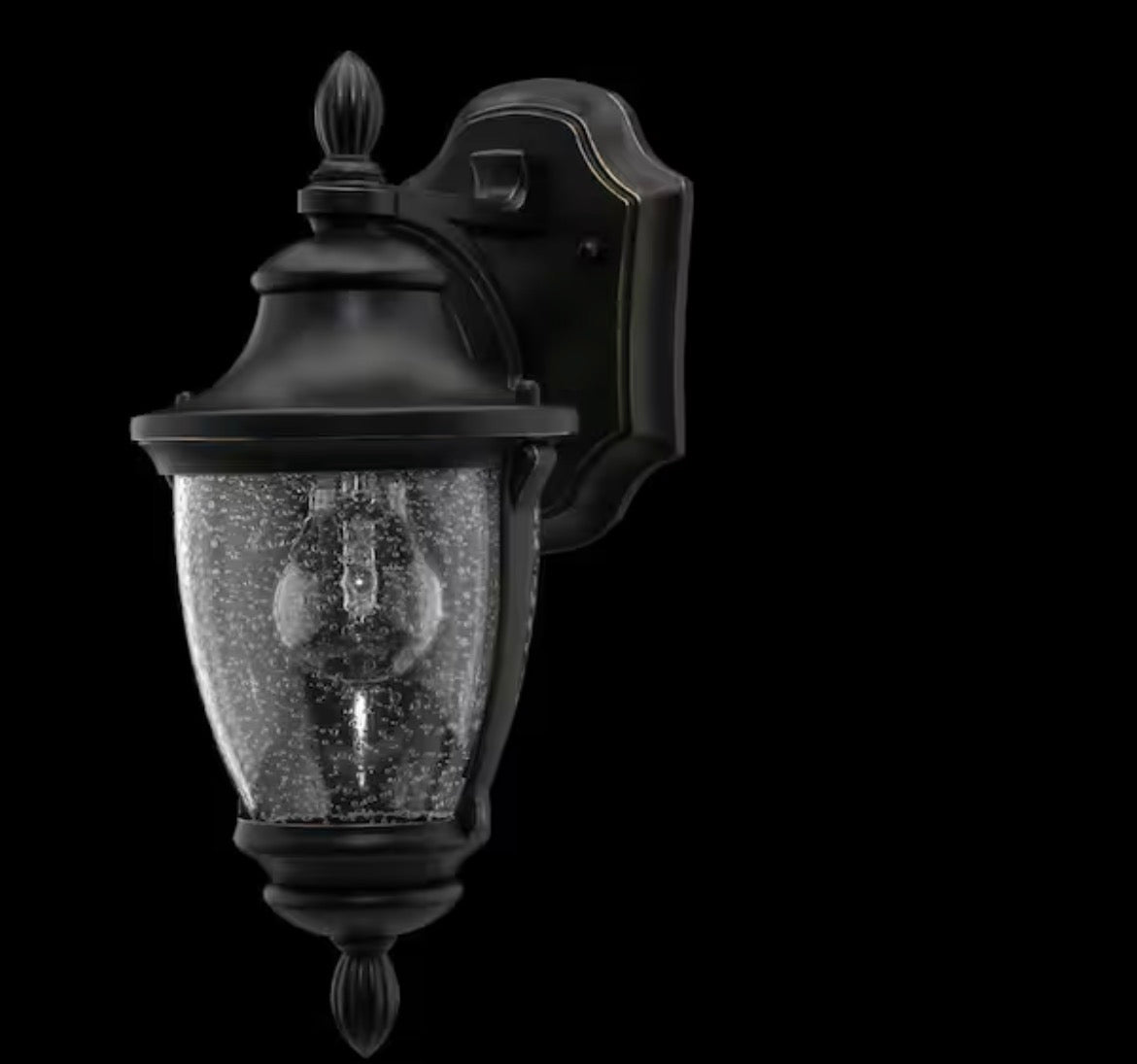 Wilkerson 14.13 in. 1-Light Hardwired Black Outdoor Wall Light Lantern Sconce with No Bulb Included