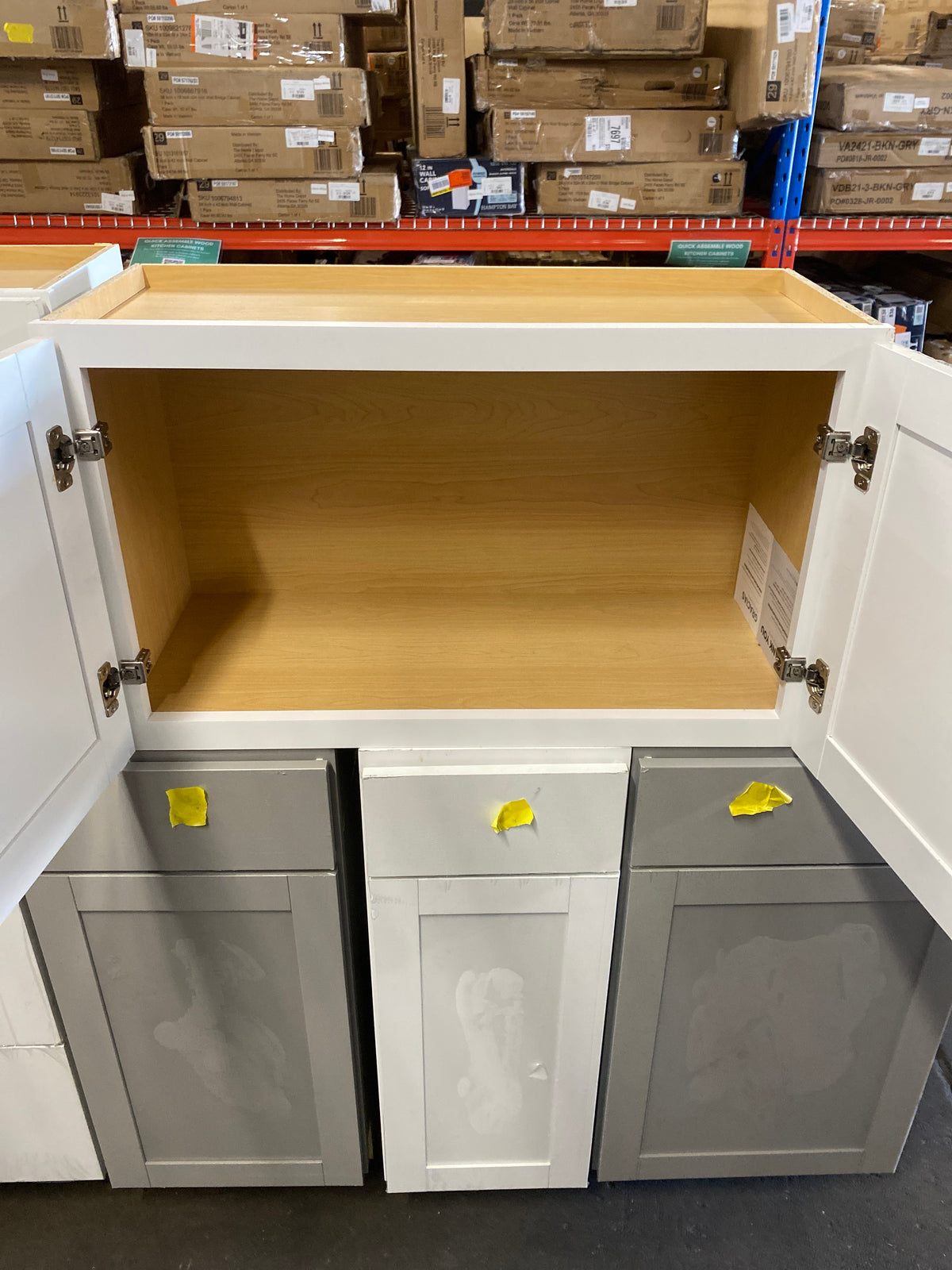 Westfield Feather White Shaker Stock Assembled Wall Kitchen Cabinet (30 in. W x 12 in. D x 18 in. H)