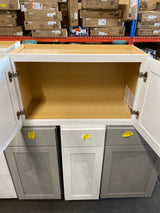 Westfield Feather White Shaker Stock Assembled Wall Kitchen Cabinet (30 in. W x 12 in. D x 18 in. H)