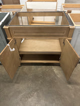 Aberdeen 36 in. x 22 in. D x 34.5 in. H Bath Vanity in Antique Oak without Top