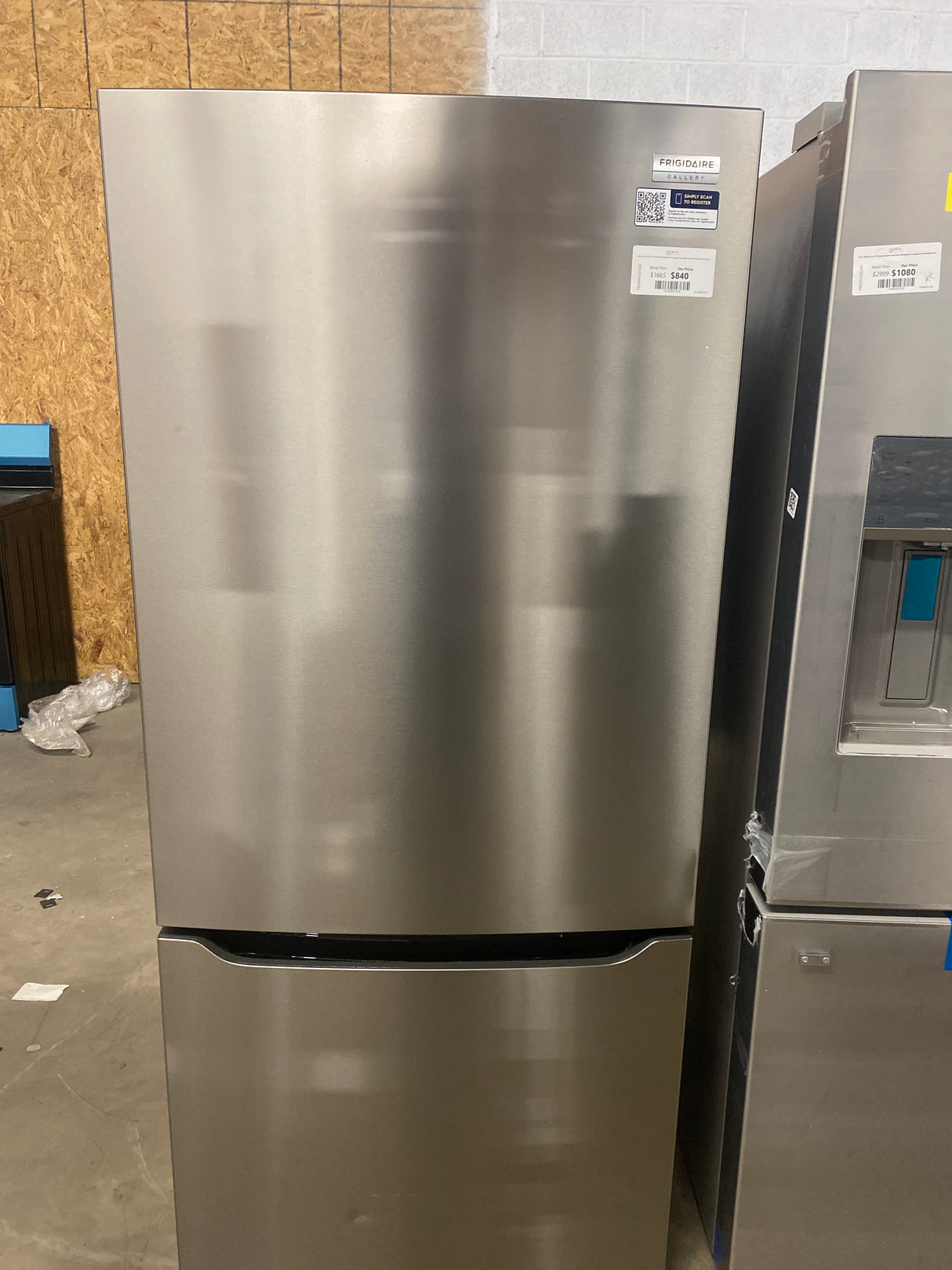 Gallery 30 in. 20.3 cu. ft. Bottom Freezer Refrigerator in Smudge-Proof Stainless Steel with Internal Water Dispenser