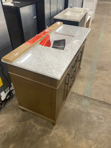 Sonoma 48 in. W x 22 in. D x 34 in H Bath Vanity in Almond Latte with White Carrara Marble Top