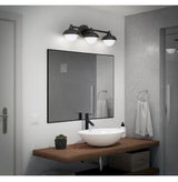 Boden 27 in. 3 Light Black & Wood Modern Integrated LED 5 CCT Vanity Light Bar for Bathroom