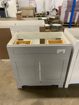 Everdean 31 in. W x 19 in. D x 34 in. H Single Sink Bath Vanity in Pearl Gray with White Cultured Marble Top