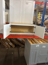 Shaker Satin White Stock Assembled Wall Bridge Kitchen Cabinet (30 in. x 12 in. x 12 in.)