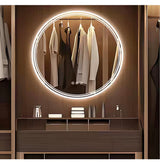 30 in. W x 30 in. H Round LED Anti-Fog Frameless With Front Light And Backlight Wall Mirror Bathroom Vanity Mirror