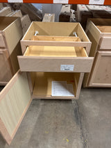 Recessed Panel 24 in. W x 24 in. D x 34.5 in. H Assembled Base Kitchen Cabinet in Unfinished