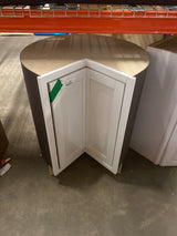 Westfield Feather White Shaker Stock Lazy Suzan Corner Base Kitchen Cabinet (36 in. W x 23.75 in. D)